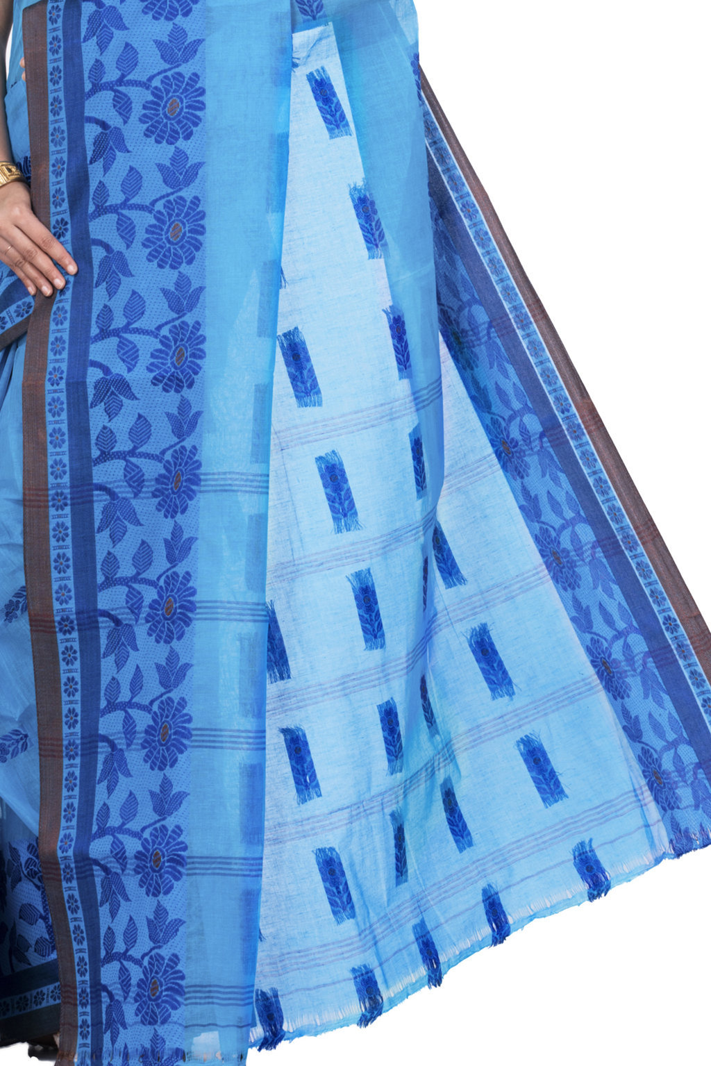 Blue Pure Cotton Fultop_Tant Tant Saree (850)